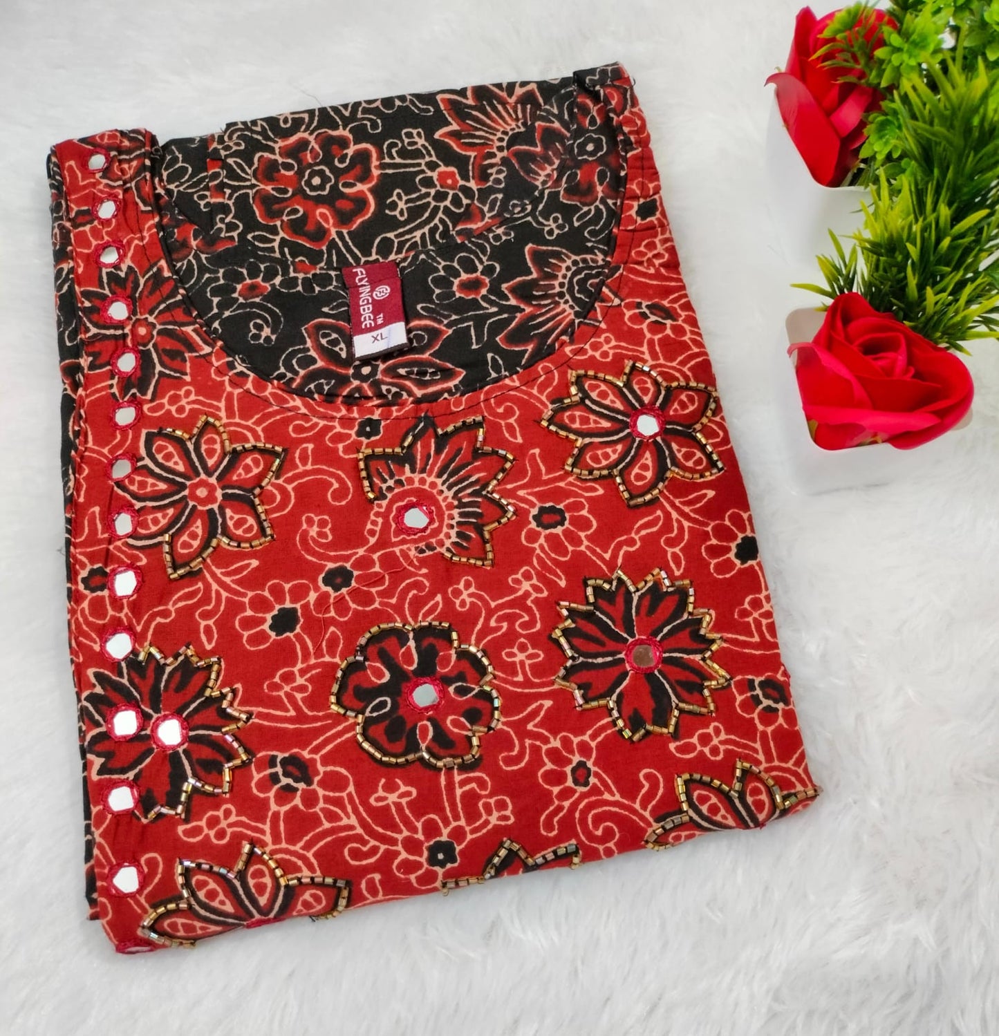 1. Ajrakh Cotton Kurthi