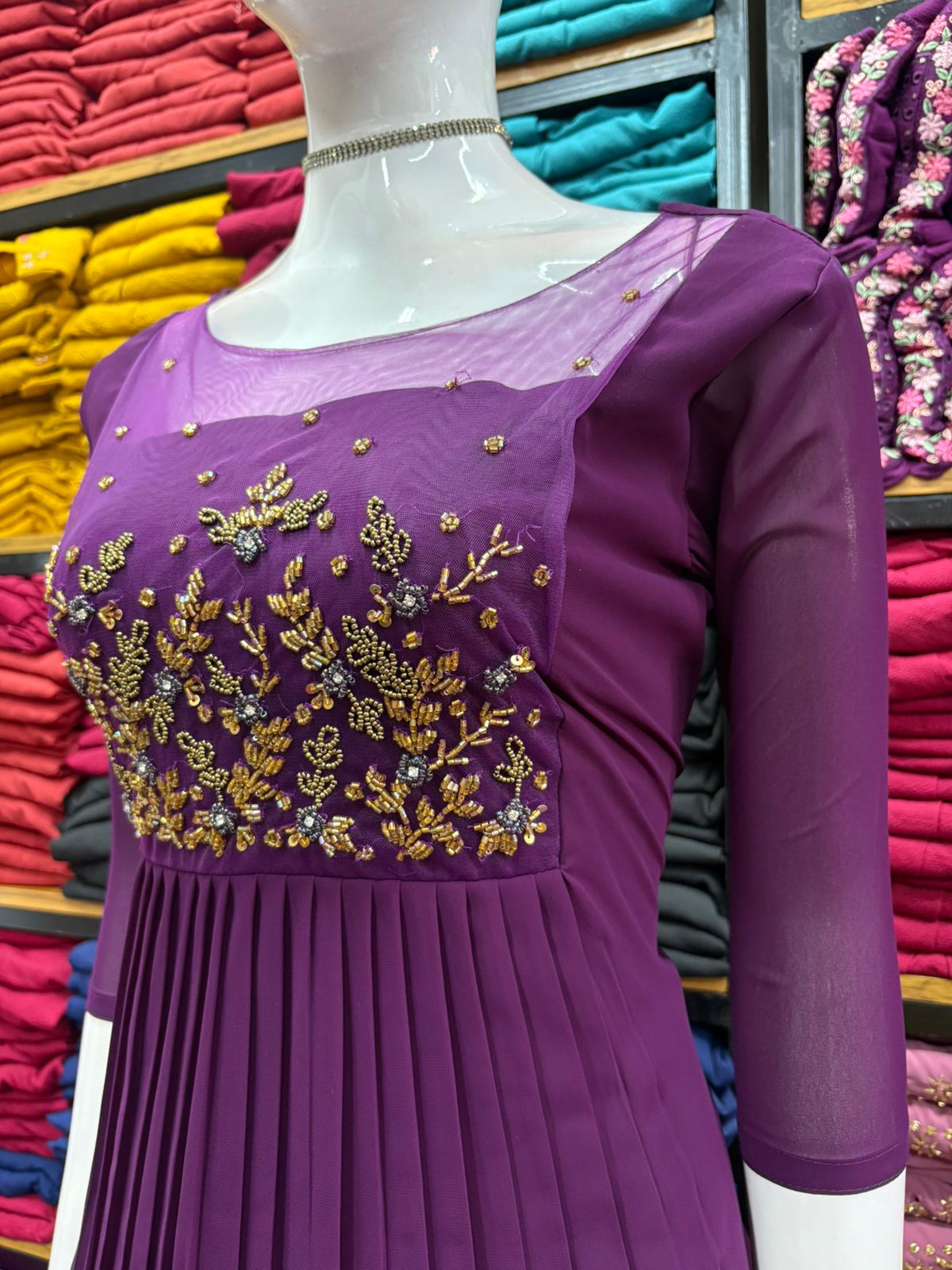 1. A Beautiful Handwork Kurthi